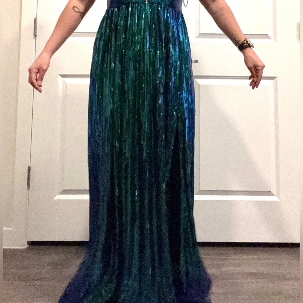 Sequin Mermaid blue/green dress - Picture 4 of 13